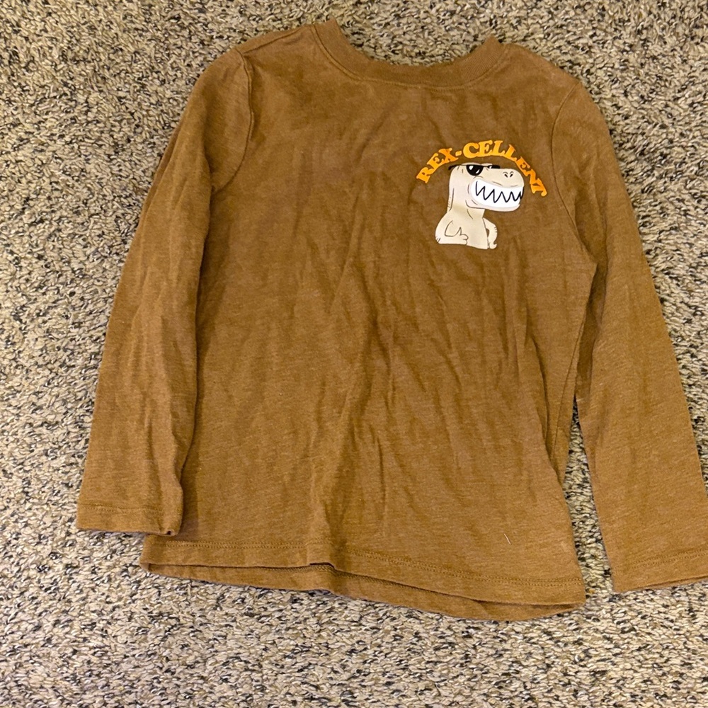 Old Navy Brown Long Sleeve Kids Tee
